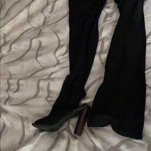 Lightly worn over the knee boots .. super stretchy